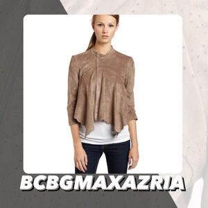 EUC BCBGMaxAzria Bri Perforated Faux Suede Jacket